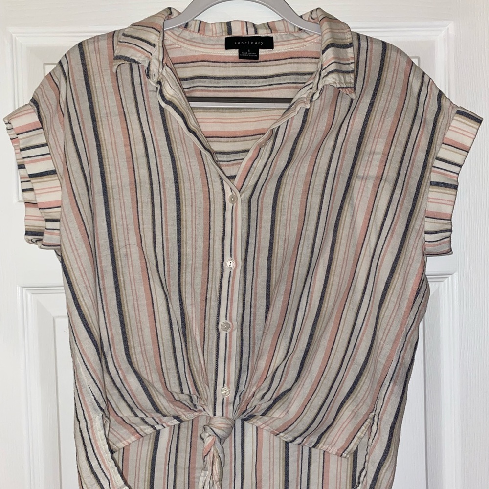 Cropped Striped Blouse
